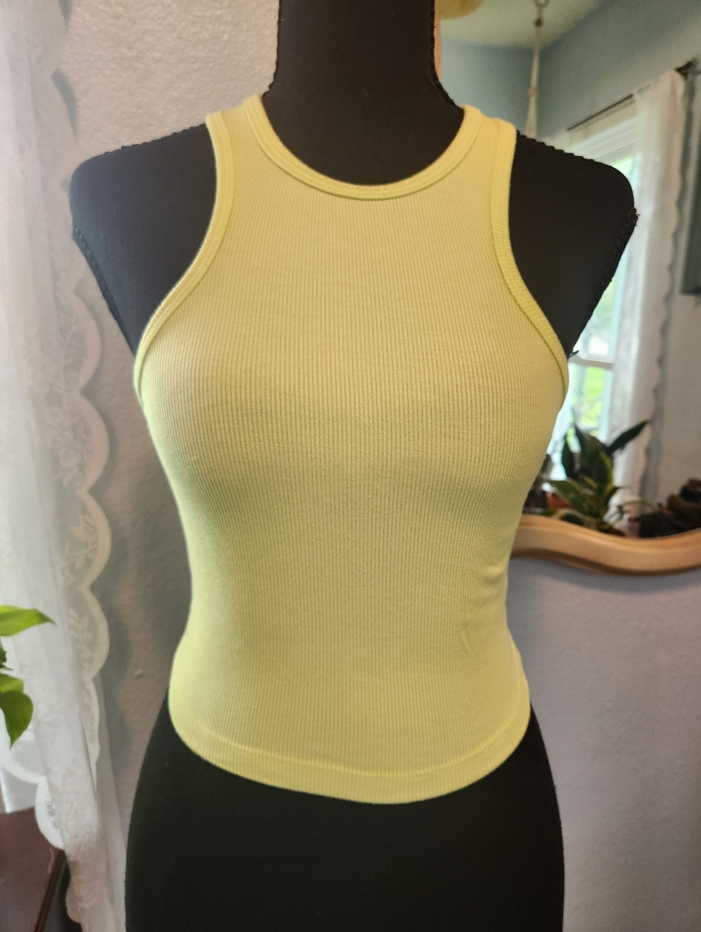 lululemon athletica Ribbed Racerback Crop Tank in Lime